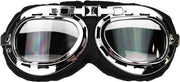 chrome motorbril helder glas
