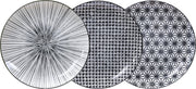 Tokyo Design Studio - Nippon Black - Gebaks Bordenset 3 stuks - 20.6cm