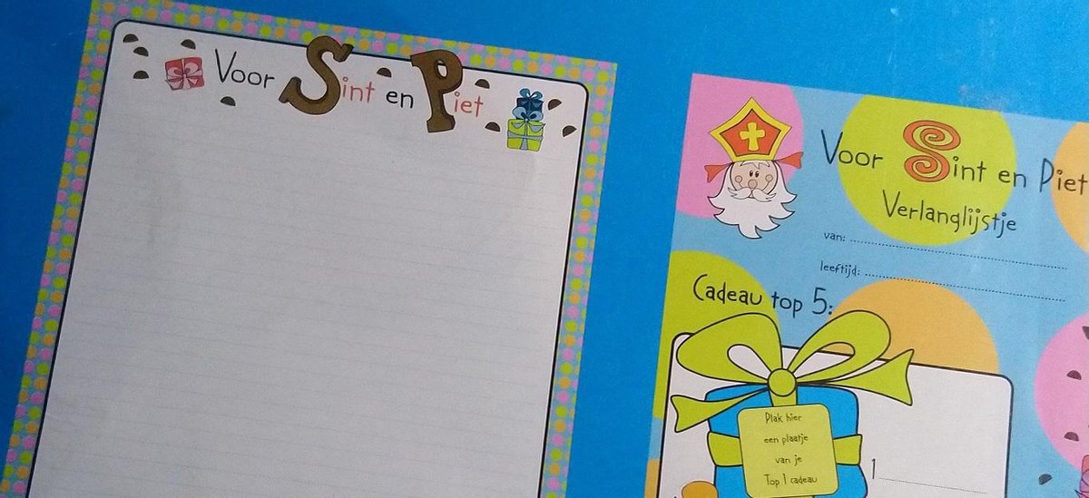 brief en verlanglijstje - Sint en Piet - 17 delig