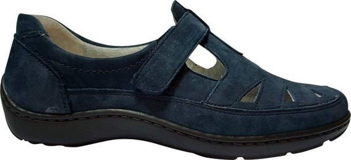 Waldlaufer Klittenbandschoen 496510 191 217 Marine Blauw