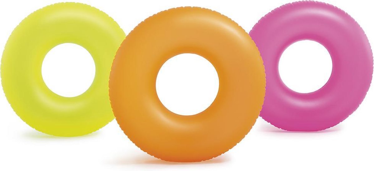 Intex Neon frost zwemring 91 cm geel