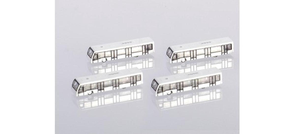 Herpa Airport bus set 4 stuks- schaal 1:500