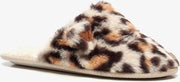 Thu!s dames pantoffels met luipaardprint - Bruin - Maat 37/38