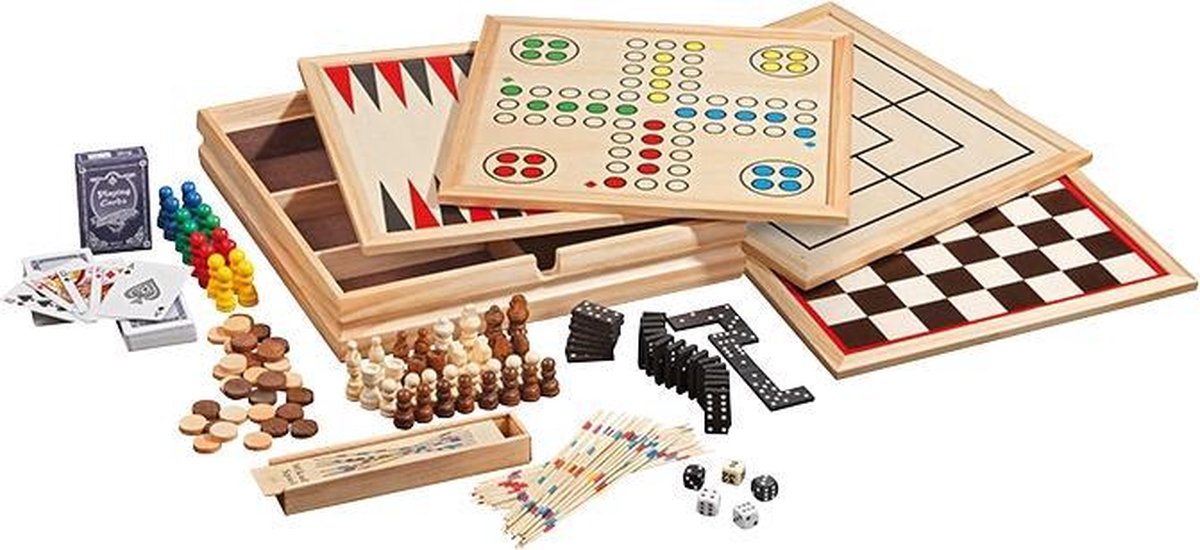 Houten Spellenverzameling 10