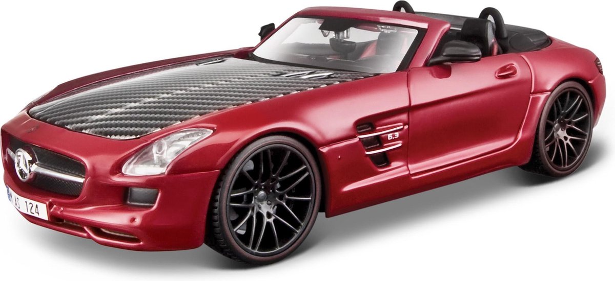 Maisto MERCEDES BENZ SLS AMG ROADSTER ´EXOTICS´ rood metalic/carbon schaalmodel 1:24