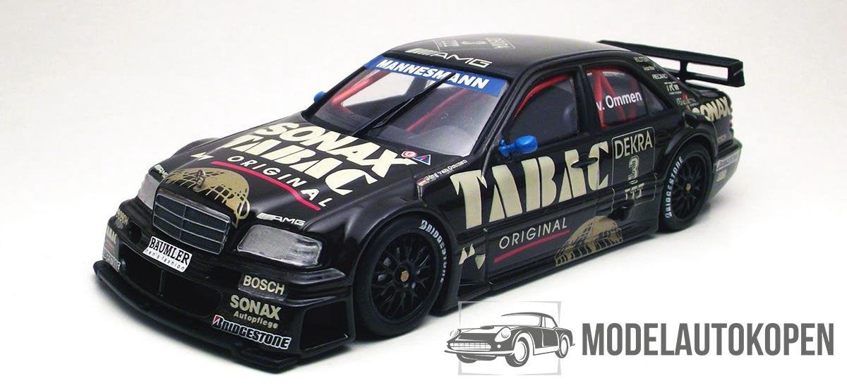1995 Mercedes C Klasse DTM Team AMG J.v. Ommen (Zwart) 1/43 Minichamps - Modelauto - Schaalmodel - Model auto - Miniatuurautos - Miniatuur auto