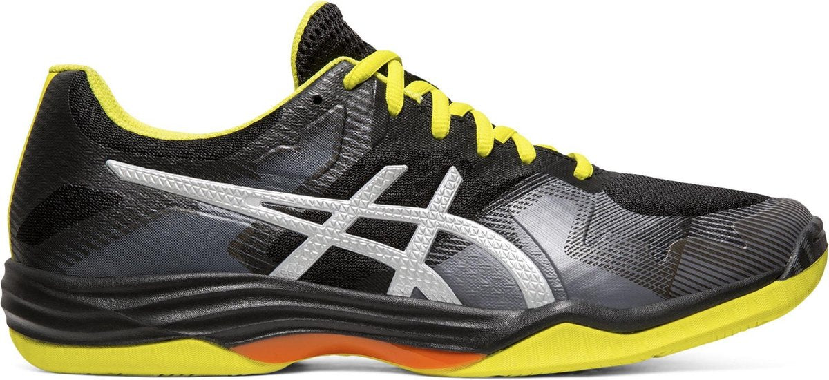 Asics Gel-Tactic  Sportschoenen - Maat 46 - Mannen - zwart/ grijs/ geel