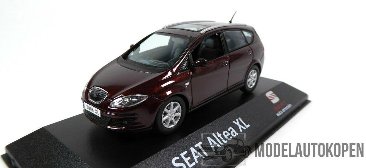 Seat Altea XL (Donker rood) 1/43 Dealermodel - Modelauto - Schaalmodel - Model auto - Miniatuurautos - Miniatuur auto