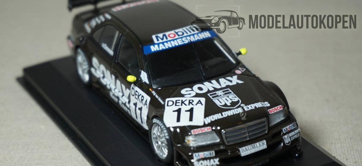 1996 Mercedes C Klasse DTM #11 (Zwart) 1/43 Minichamps - Modelauto - Schaalmodel - Model auto - Miniatuurautos - Miniatuur auto