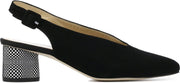 Brunate Vrouwen Suède  Pumps / Damesschoenen Blokhak hoogte 5 - 5.5 cm   - 51047 - Zwart - Maat 37.5