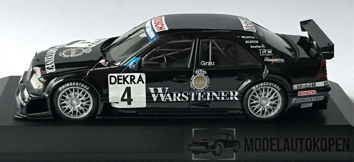 1996 Mercedes C Klasse DTM #4 (Zwart) 1/43 Minichamps - Modelauto - Schaalmodel - Model auto - Miniatuurautos - Miniatuur auto