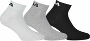 Fila - Ankle Socks 3-Pack - Grijs/Wit/Zwart - Heren - maat  39-42