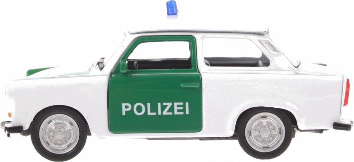 Goki Politie Trabant 601 Wit/groen 11 Cm