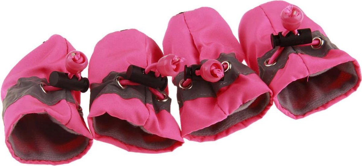 Hondenschoenen Met Gripzolen Waterbestendig - Dierenkleding - Roze - 4 st