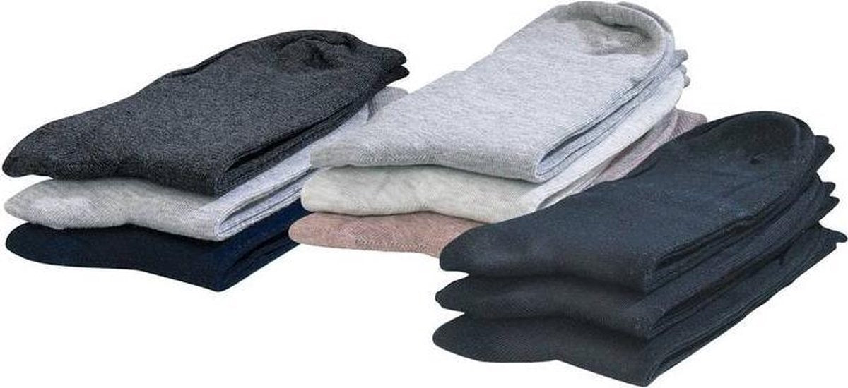 Herensokken 3-pack blauw/grijs/antraciet maat 43/46