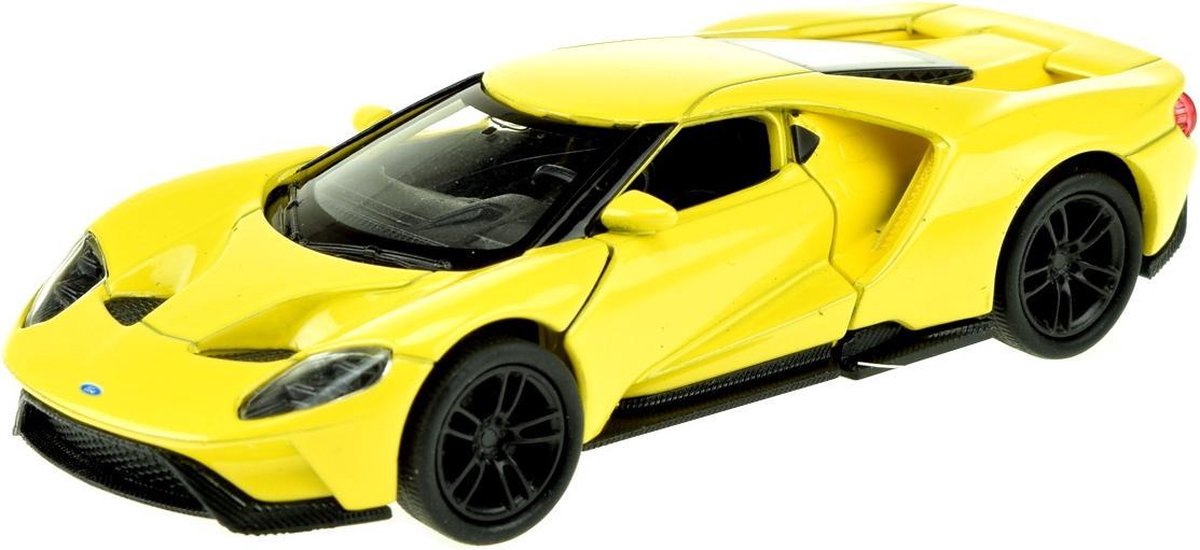 Welly Schaalmodel Ford 2017 Gt 1:34 Diecast Geel 11 Cm