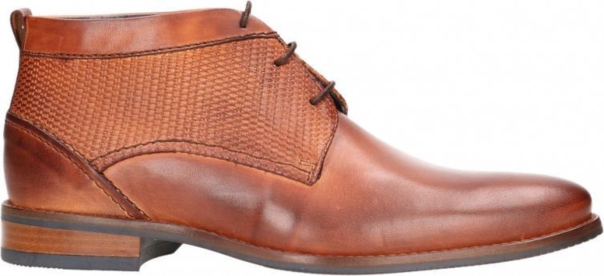 Van Dalen  - Geklede Veterboot Leer - Mens - Cognac - 46