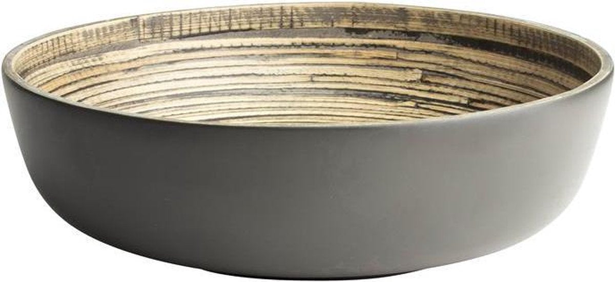 Gusta - Bamboe schaal Ø 25 cm antraciet