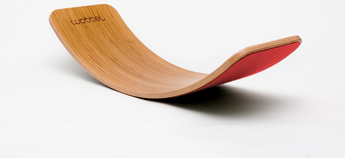 Wobbel Original Bamboo Met Vilt Rood