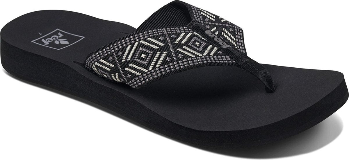 Reef Spring Woven Dames Slippers - Zwart/Wit - Maat 42.5