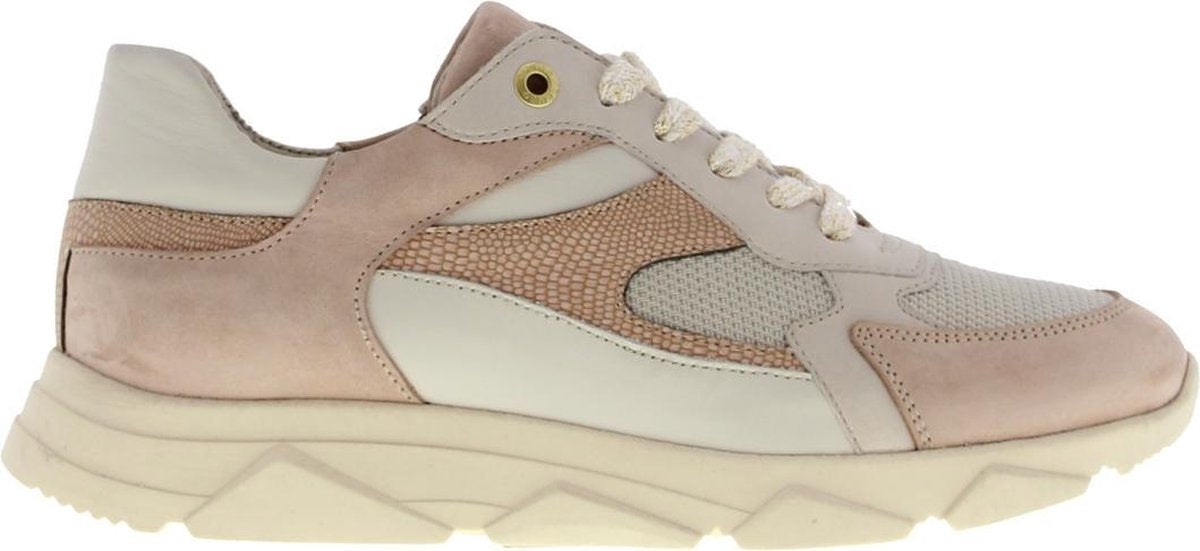 Tango | Kady 23-a nude nubuck/mesh/leather sneaker - off white sole | Maat: 39