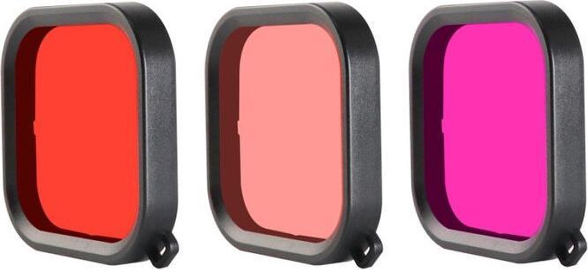 Duik Filter 3-pack GoPro Hero 8 voor originele waterdichte behuizing
