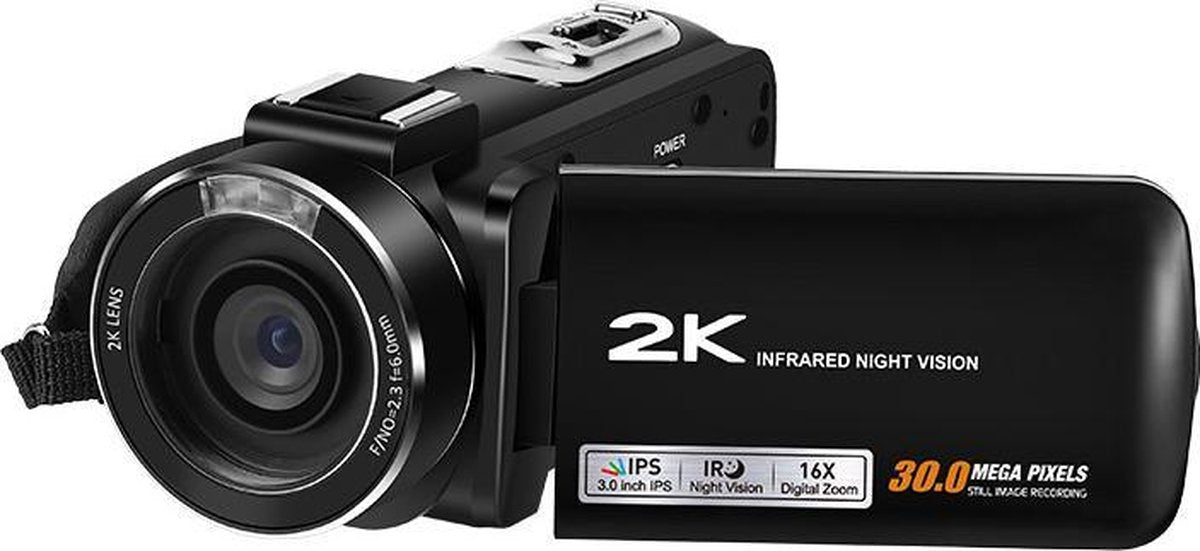 HDV-Z63 2K Sony lens digitale camera Wifi / Met wifi / Aansluiting externe microfoon en statief / 2K resolutie / 24 megapixels / Met Goodram SD-kaart 32 GB / Sony CMOS lens