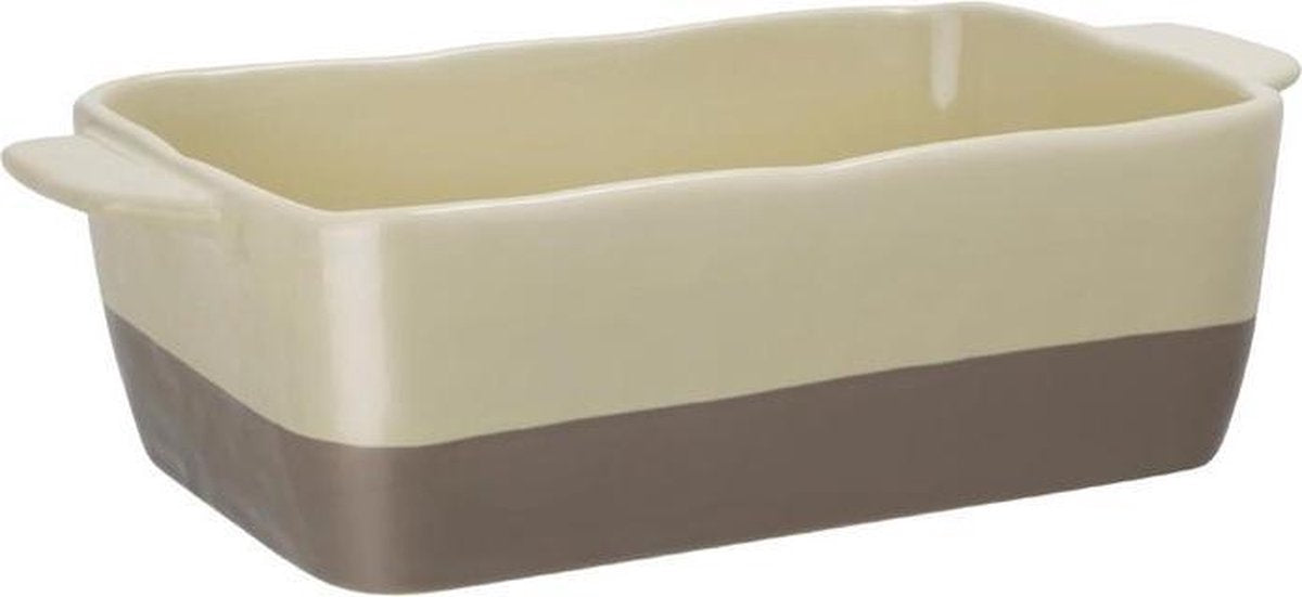 Olympia braadslede van keramiek crème en taupe GN 1/3