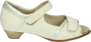 Verhulst 7355 - Volwassenen Sandalen met hakDames Sandalen - Kleur: Wit/beige - Maat: 41