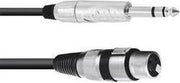 XLR Adapterkabel [1x XLR-bus 3-polig - 1x Jackplug male 6.3 mm (stereo)] 2.00 m Zwart Omnitronic