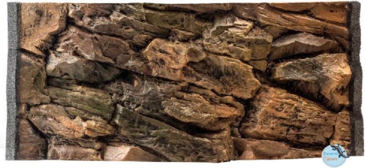 Ceramicnature Achterwand Aquarium 50 Cm Keramiek Bruin