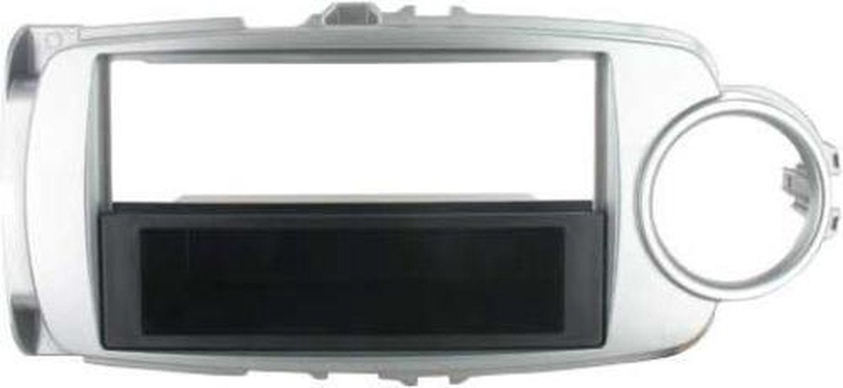 2-DIN frame met bakje Toyota Yaris 2011- Zilver