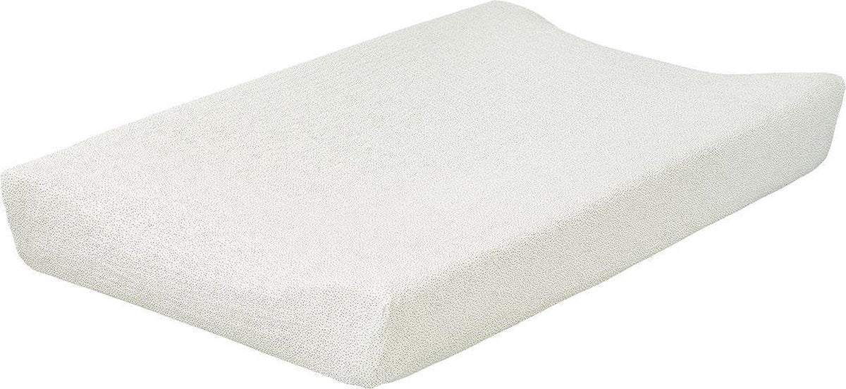 Cottonbaby aankleedkussenhoes soft sparkle wit/taupe