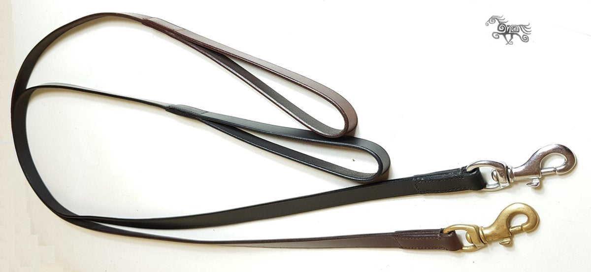 Hondenriem - leer - 1.50m - 20mm - zwart