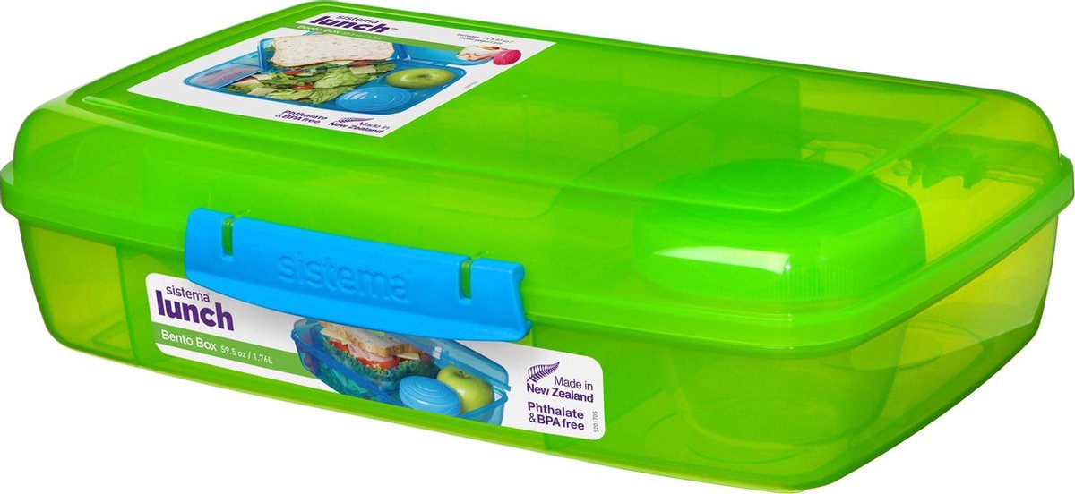 Sistema Bento Box 1.76L met Boterhamlade - Groen