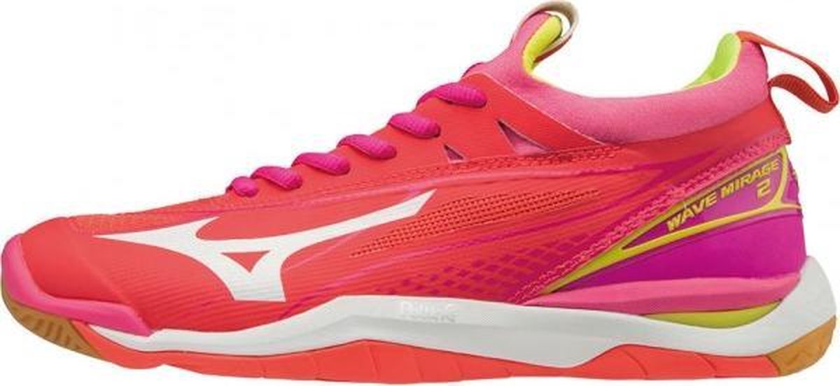 Mizuno Wave Mirage 2 Dames - Roze / Geel - maat 40