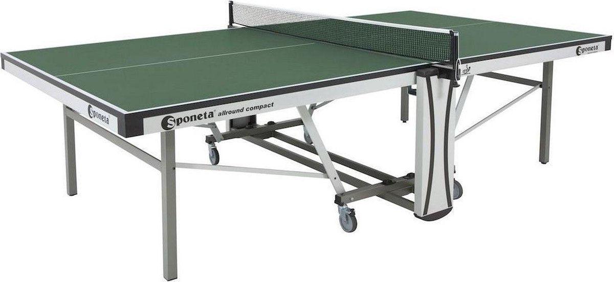 Sponeta S7-62I Alround Compact Wedstrijd Tafeltennistafel Indoor Groen Inclusief gratis bats