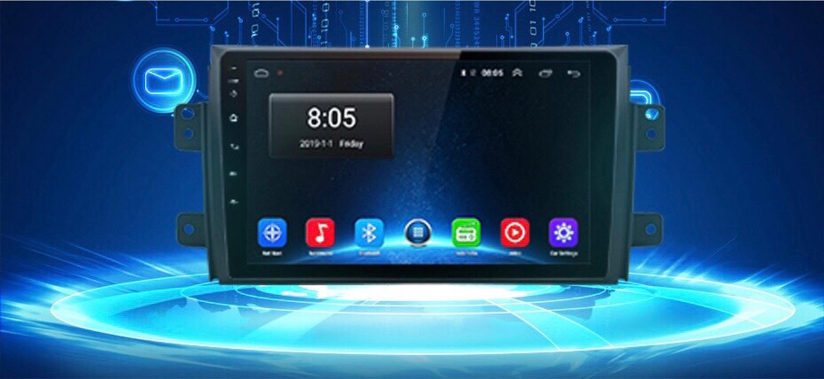 Suzuki SX4 2006-2013 Fiat Sedici 2005-2014 1+16GB Android 10 navigatie Bluetooth USB WiFi