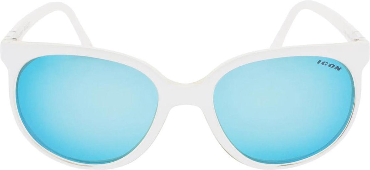 ICON Sport Zonnebril BLAZE - Mat transparant montuur - Blauw spiegelende glazen - GEPOLARISEERD (p)