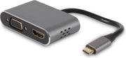 SBVR EV06 | 4 in 1 USB-C Adapter | HDMI 4K@30 Hz - VGA - USB-C Power Delivery - USB-A 3.0