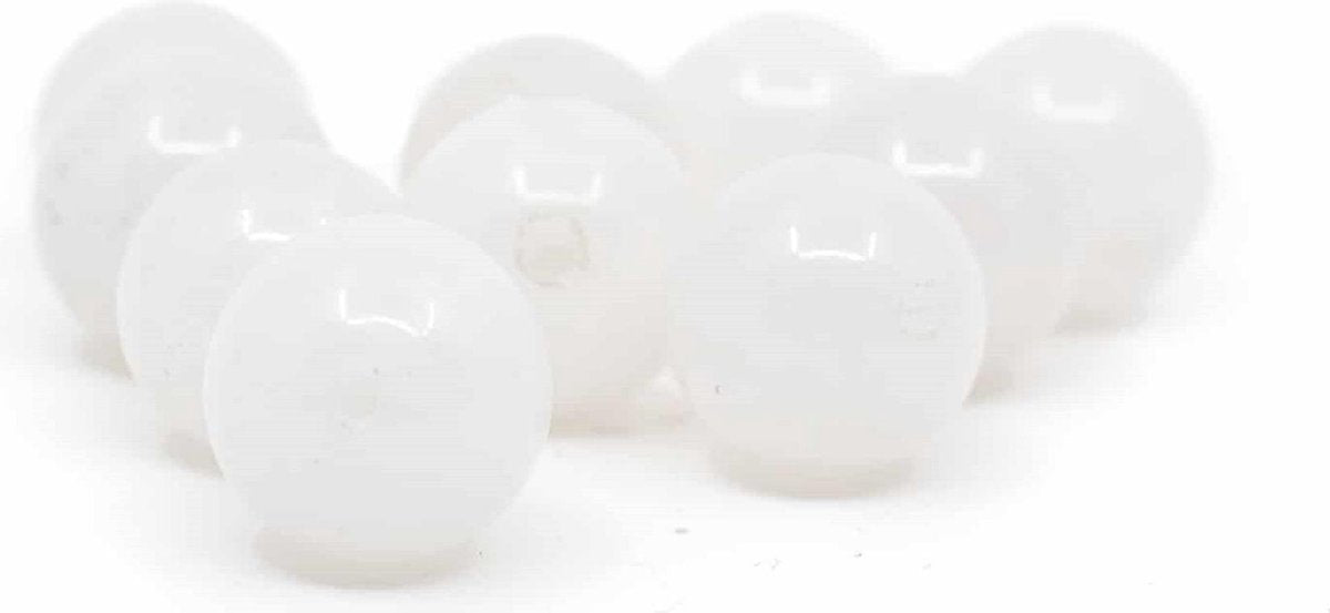Edelsteen Losse Kralen Witte Jade – 10 stuks (10 mm)