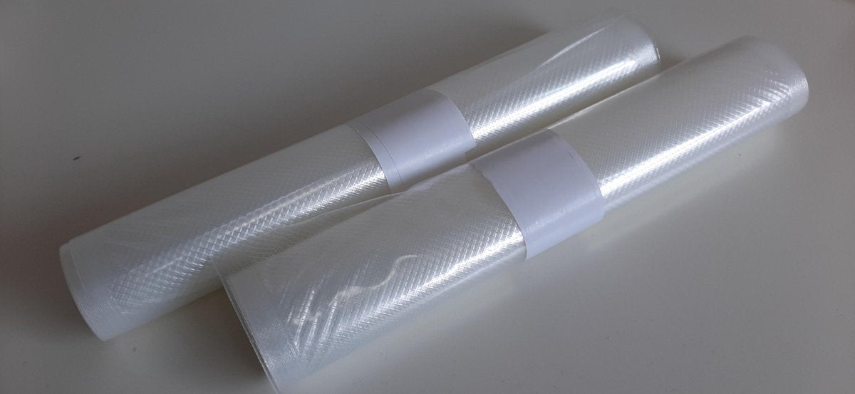 2 x Vacuumrollen 25 cm breed  x 3 meter | met microstructuur | luchtdicht verpakken |