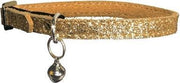 Bobby kattenhalsband glitter goud
