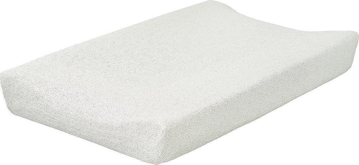 Cottonbaby aankleedkussenhoes soft sparkle wit/zwart