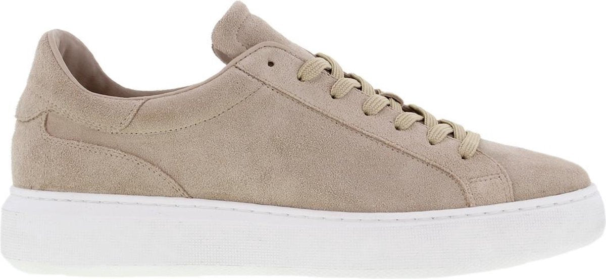 Tango | Luna 16-h beige suede sneaker - white sole | Maat: 42