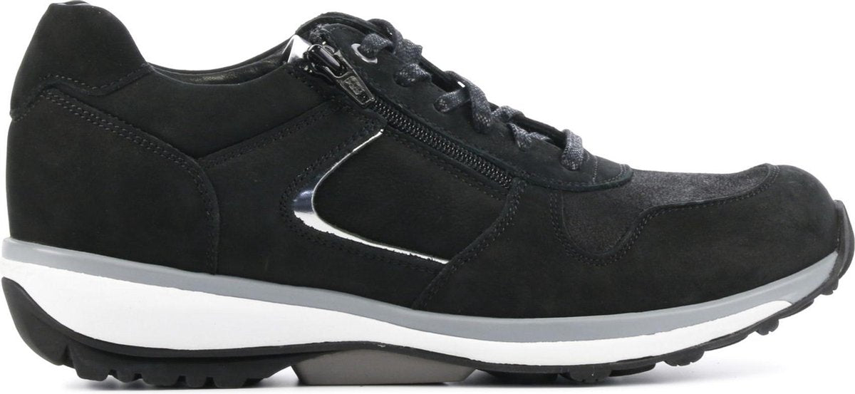 Xsensible Vrouwen Suède Lage sneakers / Damesschoenen Jersey 30042 - Zwart - Maat 43