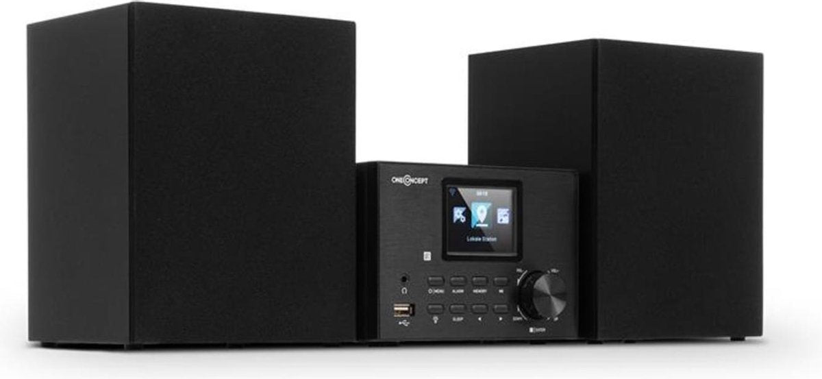 Streamo stereoinstallatie met internetradio WLAN DAB+ FM CD-speler BT zwart