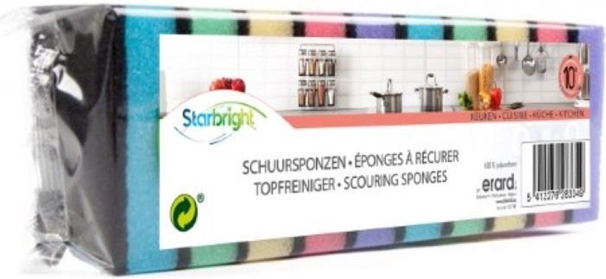 Starbright Schuursponzen 9 X 6 Cm Foam 10 Stuks