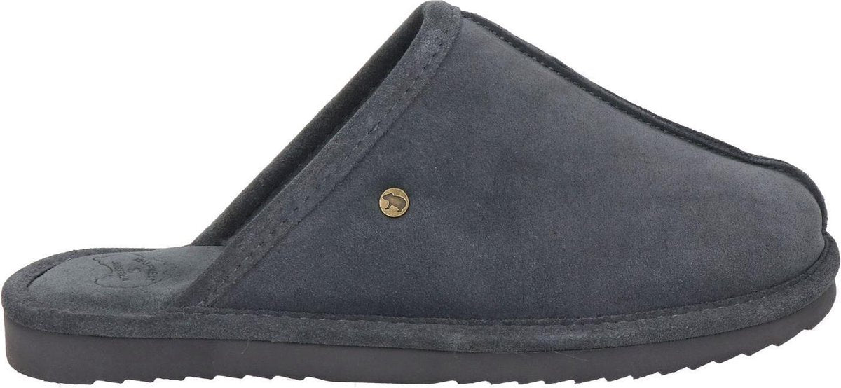 Warmbat Barron Suede Heren Pantoffels - Dark grey - Maat 41