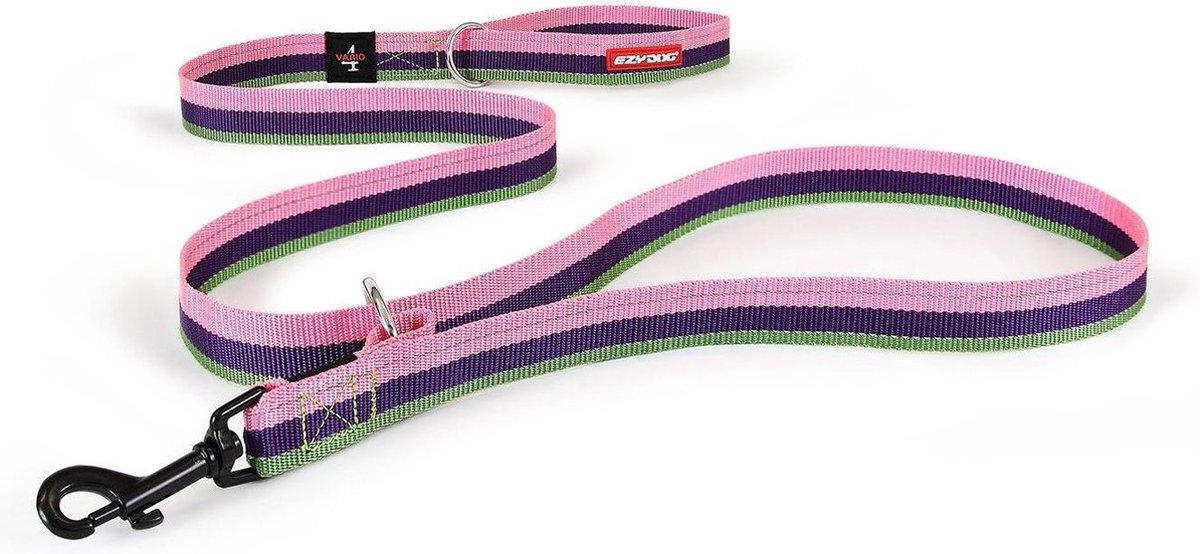 EzyDog Vario 4 - Hondenlijn / riem - 25mm breed - Bubblegum